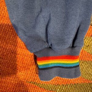 Aviator Nation Sweatpants - NAVY w Rainbow ankle - Size L